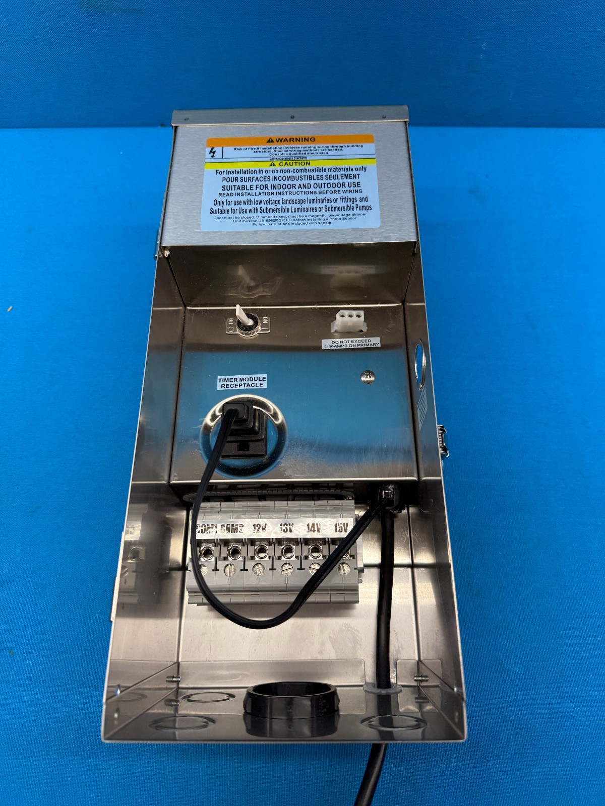 Kichler Lighting 15PR600SS Stainless Steel 600W Low Voltage Transformer