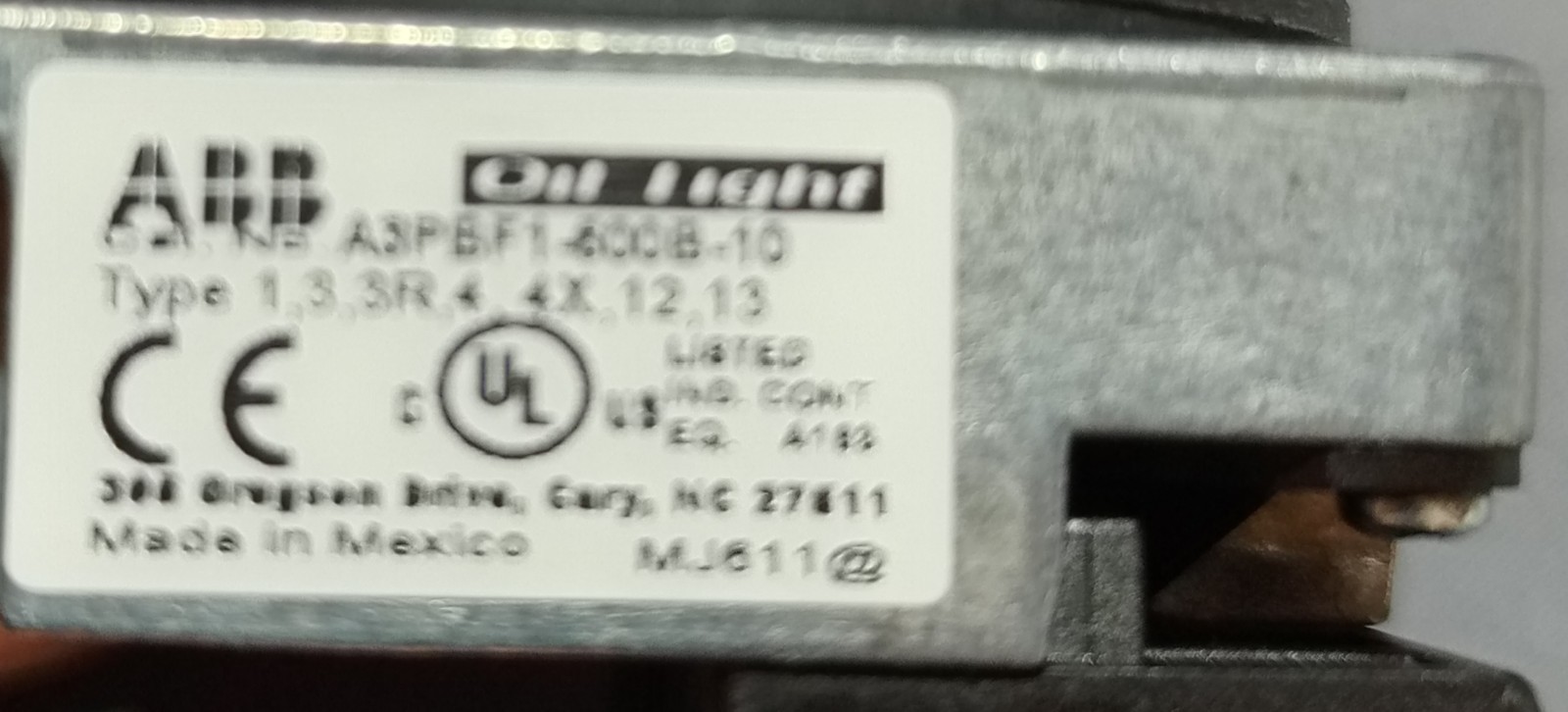 ABB Push Button Operator Flush Cap A3PBF1-600B-10