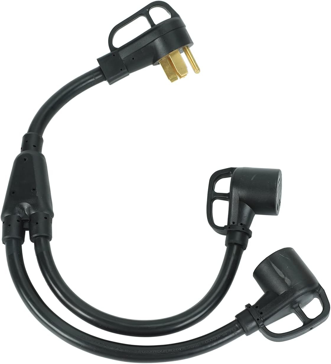 50 Amp 14-50P Male Plug to Two 30 Amp TT-30R Female RV Y Adapter Cord