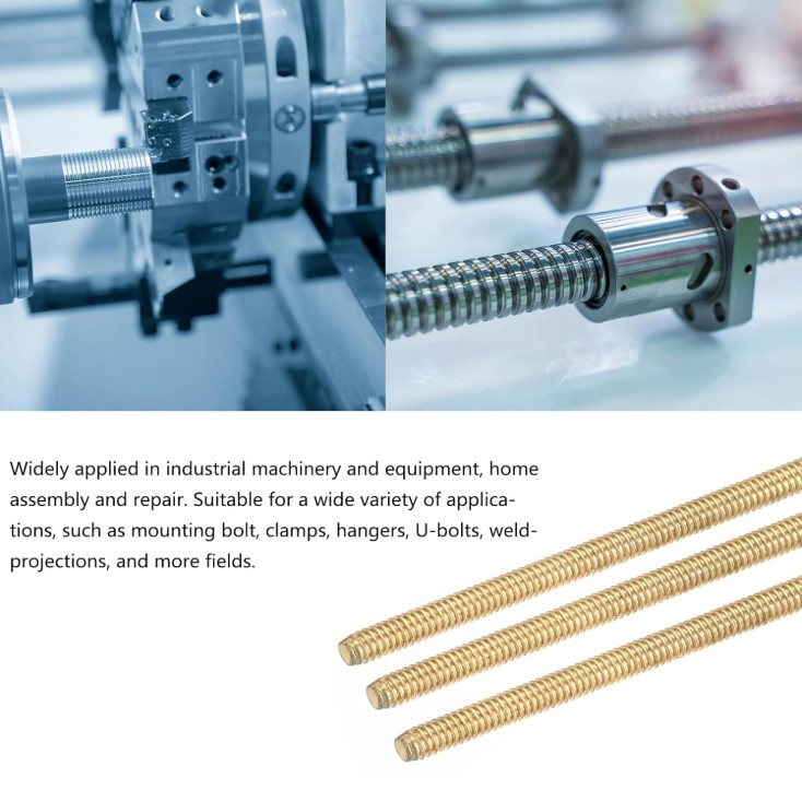 2mm 2.5mm 3mm to 20mm Brass Threaded Bar Threaded Rod Full Thread Studding Bar
