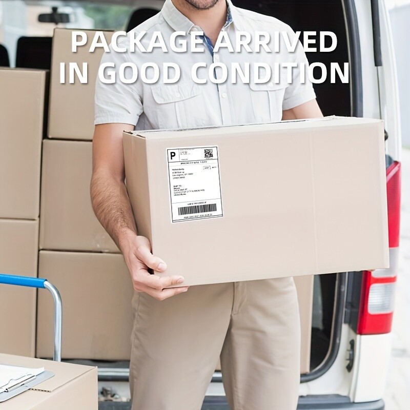 500-4000 Fanfold 4 x 6 Direct Thermal Labels White Perforated Shipping Labels