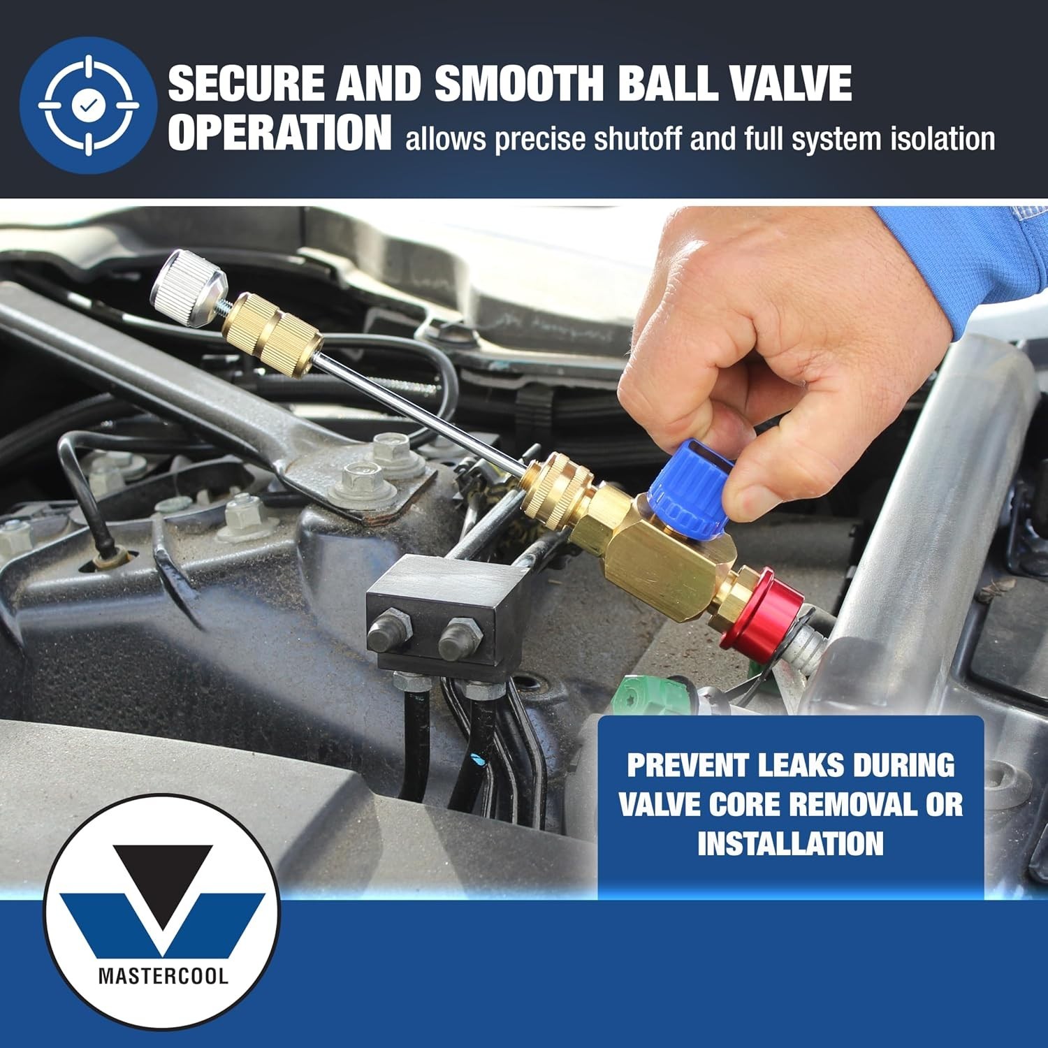 Durable R134a Valve Core Removal Kit: Includes Shafts, Adapters & Carrying Case