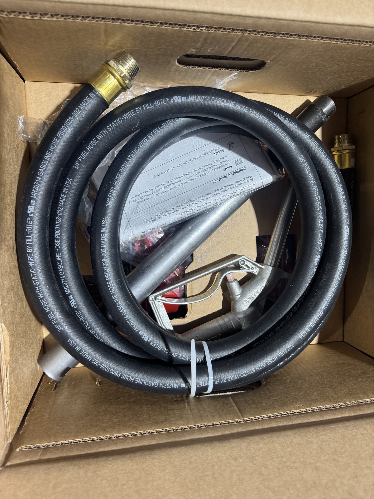 Fill-Rite FR610H 115V 15 GPM Fuel Transfer Pump W/Discharge Hose & Manual Nozzle