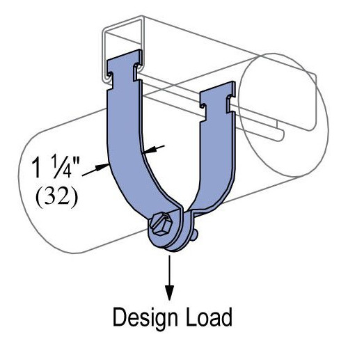 Unistrut P1117-SS, 2″, 2.375″ Od, Stainless Steel, 2-Piece, Conduit Clamp, 1Pc