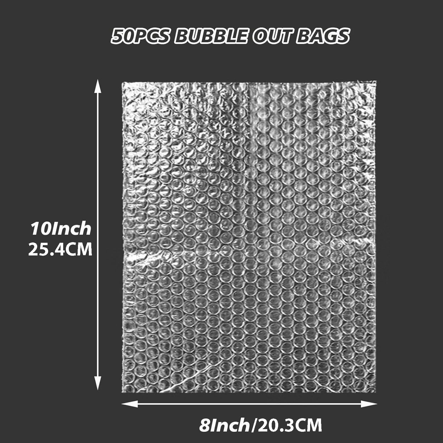 8×10 Inch 50 Pack Bubble Mailers Padded Envelopes Self-Sealing Shipping Bags for