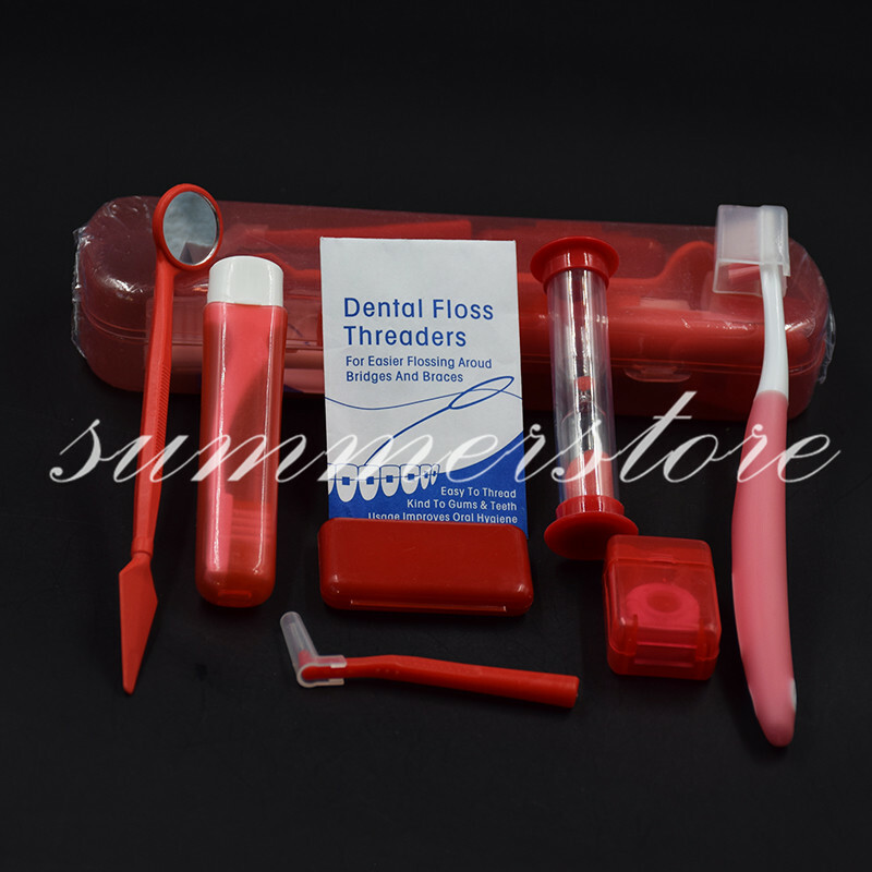 4 Kits 4 Colors Dental Ortho Oral CleanTeeth Interdental Box-Packet 8 Pcs/Kit