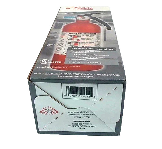 Kidde Regular Dry Chemical Fire Extinguisher, Strap Bracket Included – (3.2 Lbs)
