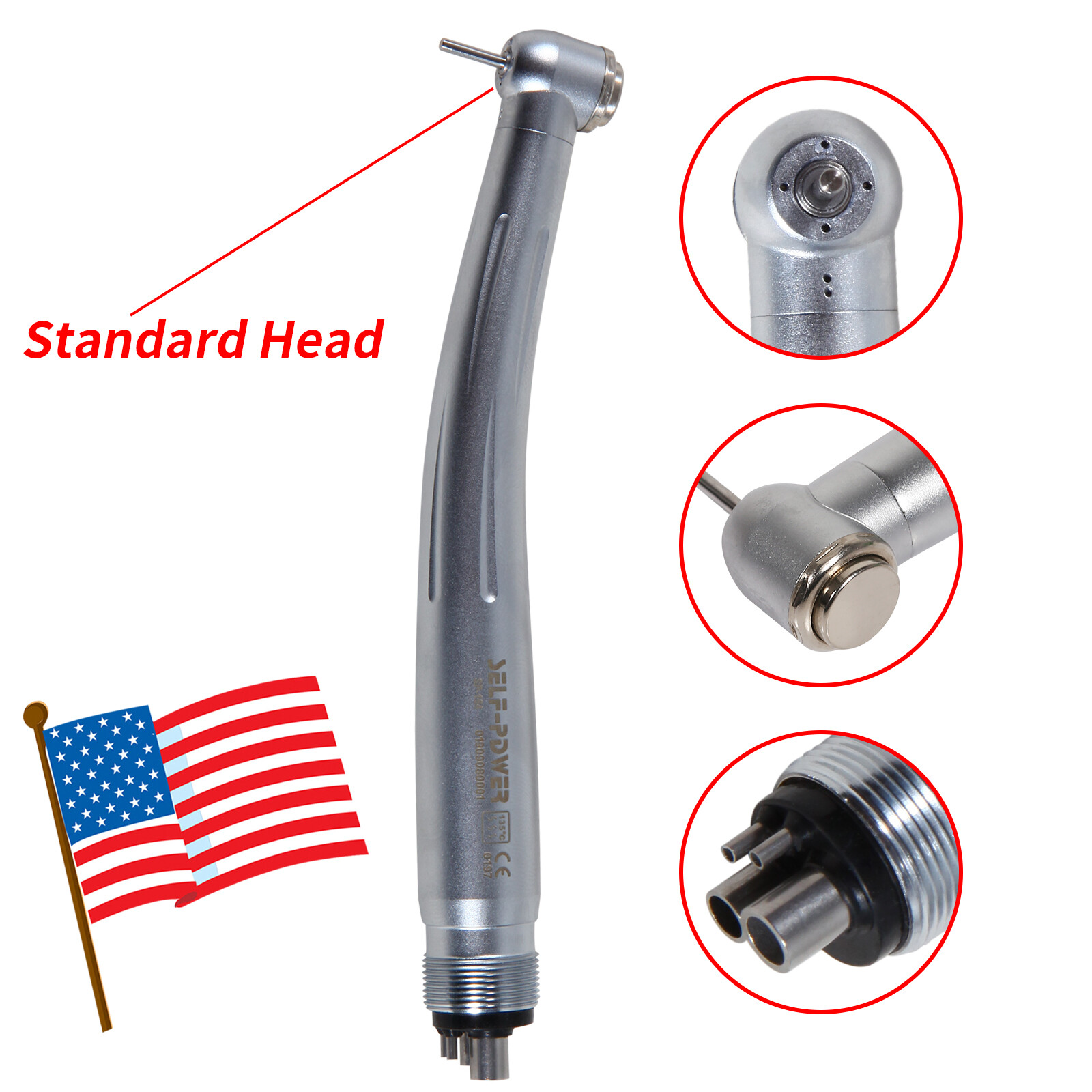 10pcs NSK Style Dental Pana Max High Speed Handpiece 4 Hole Push Button