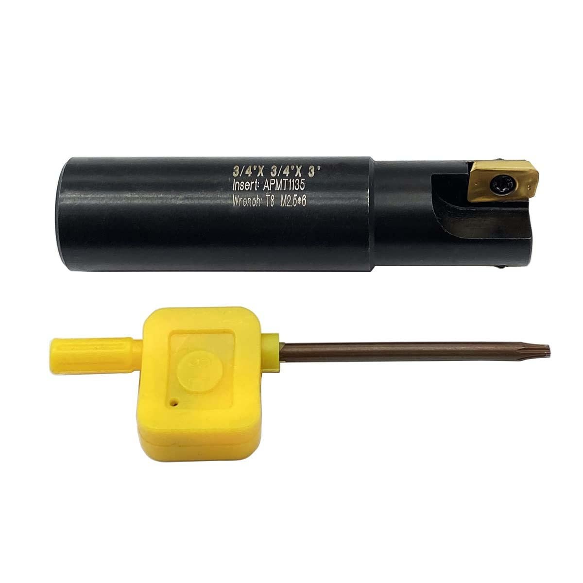 3/4 » Shank 90 Degree Square Shoulder Indexable End Mill +2pc APMT1135 Inserts