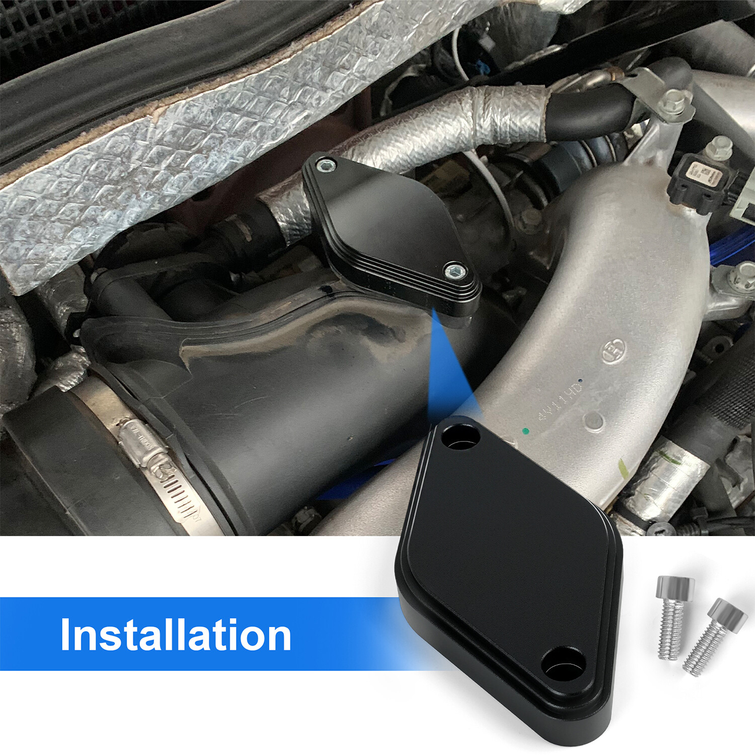 Intake Resonator Cover for Duramax 6.6L LML Diesel Models (2011-2016) Black