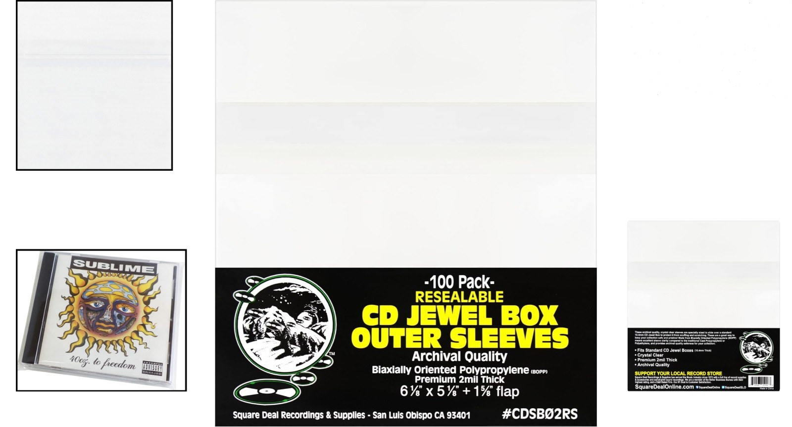 Archival-Grade 100 Pack CD Sleeves – Dust-Proof, Anti-Static & Scratch Resistant