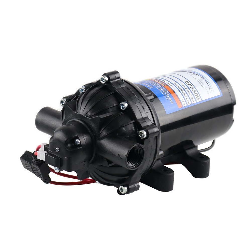 Everflo EF5500-BOX 5.5GPM 12V Diaphragm Pump-1/2 FNPT Connection, 5.5 GPM