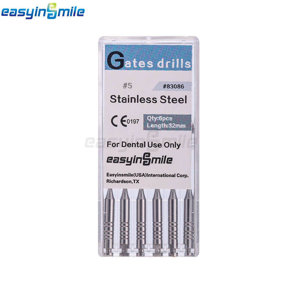 10PKs Dental Endo Peeso Reamers/Glidden Gates Spiral Burs Root Canal 1#-6# files