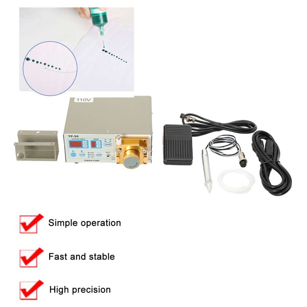 Peristaltic Dispenser Fast Drying Liquid Adhesive Dispenser TP-50110V US Plug in
