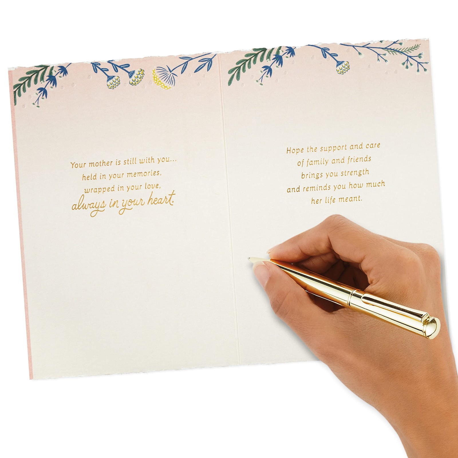 Hallmark Sympathy Card for Loss of 5 x 7.2 inches, A Mom’s Love Never Ends