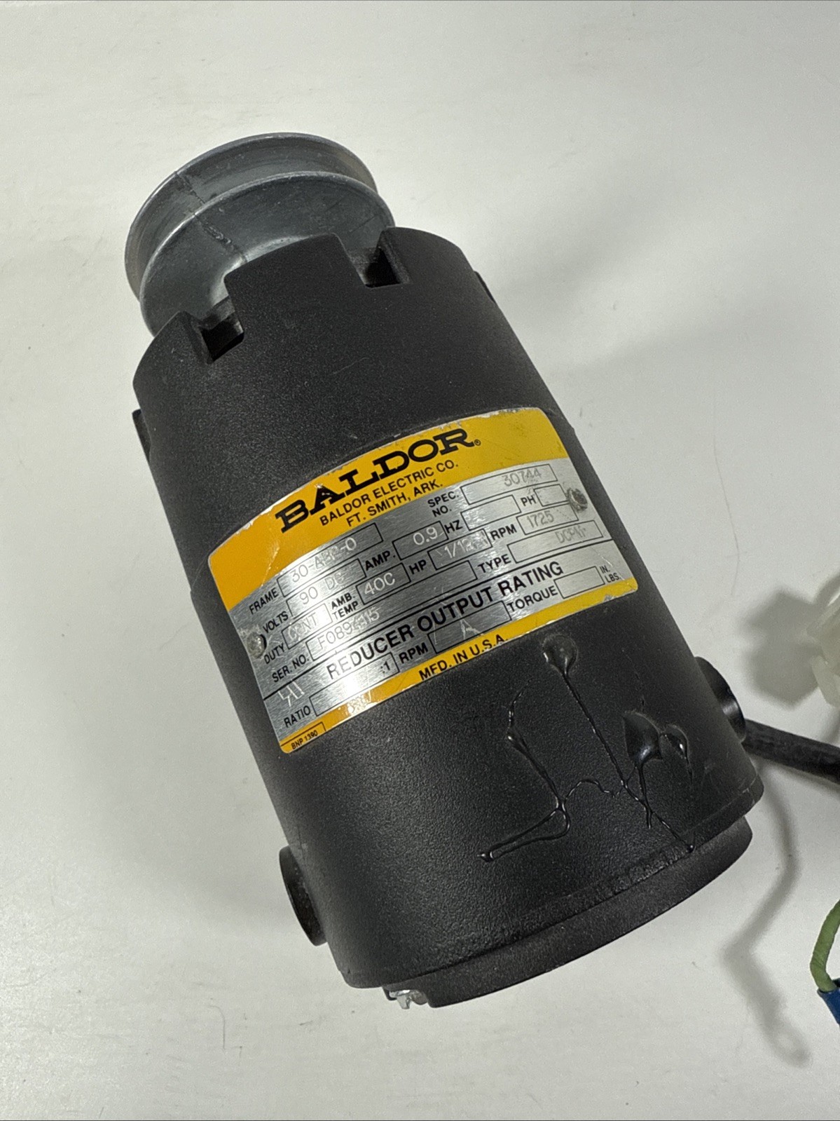 Baldor Motor HP 1/12 VOLTS 90DC RPM 1725 DCPM