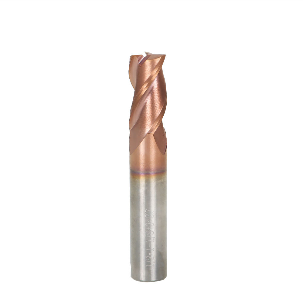 1/2″ 3 Flute 37° Helix Carbide End Mill For Aluminum – Square End – ZRN Coated