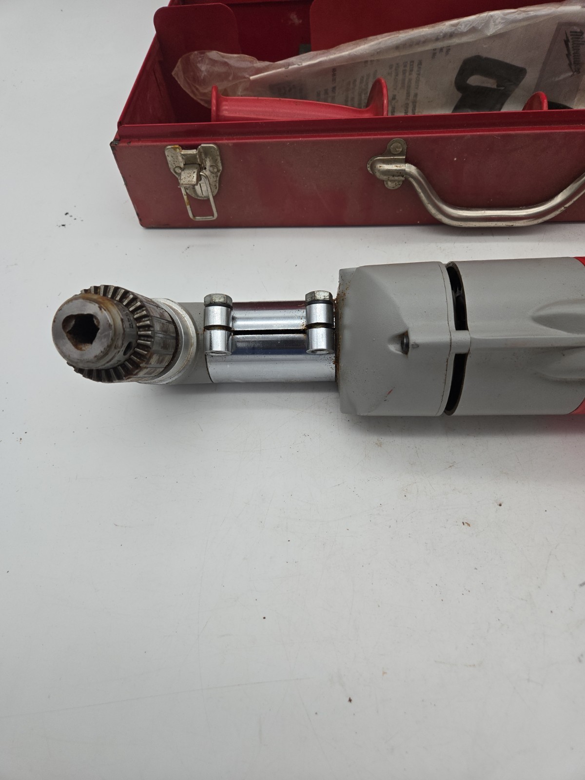 Milwaukee 1/2″ Two Speed Drill 48-06-2871 With Right Angle Drive 1107-1 (1CN)