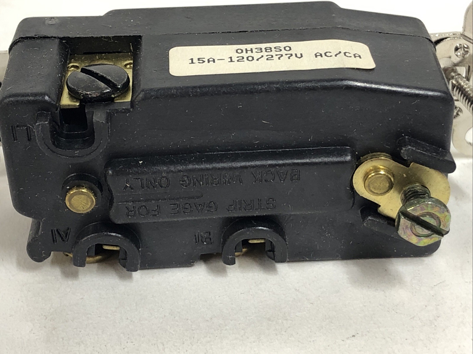 Pass & Seymour 1256-I Switch Toggle Quiet 3 Position Momentary Contact DPDT 15A