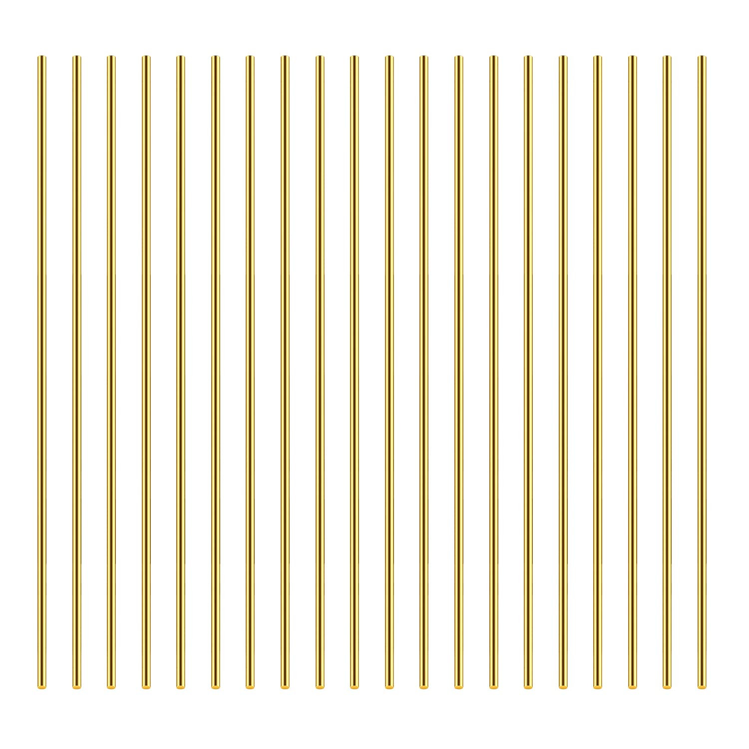 20 Pieces 1.5Mm Brass Rods, Brass round Stock Lathe Bar Stock for DIY Craft Maki