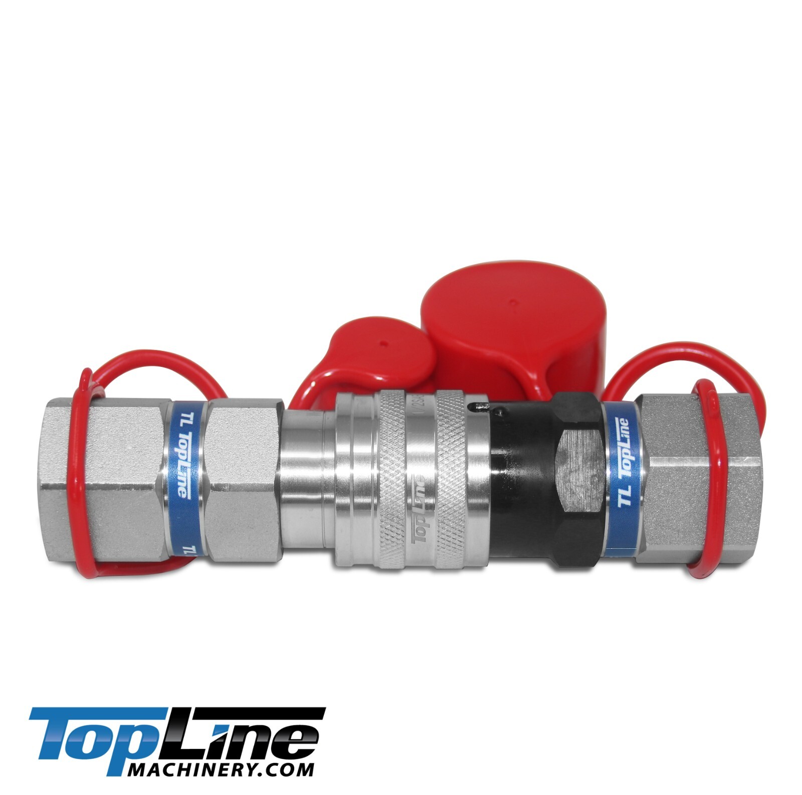 3/4″ SAE Thread Flat Face Quick Connect Coupler Skid Steer, 1/2 ISO 16028 TL22