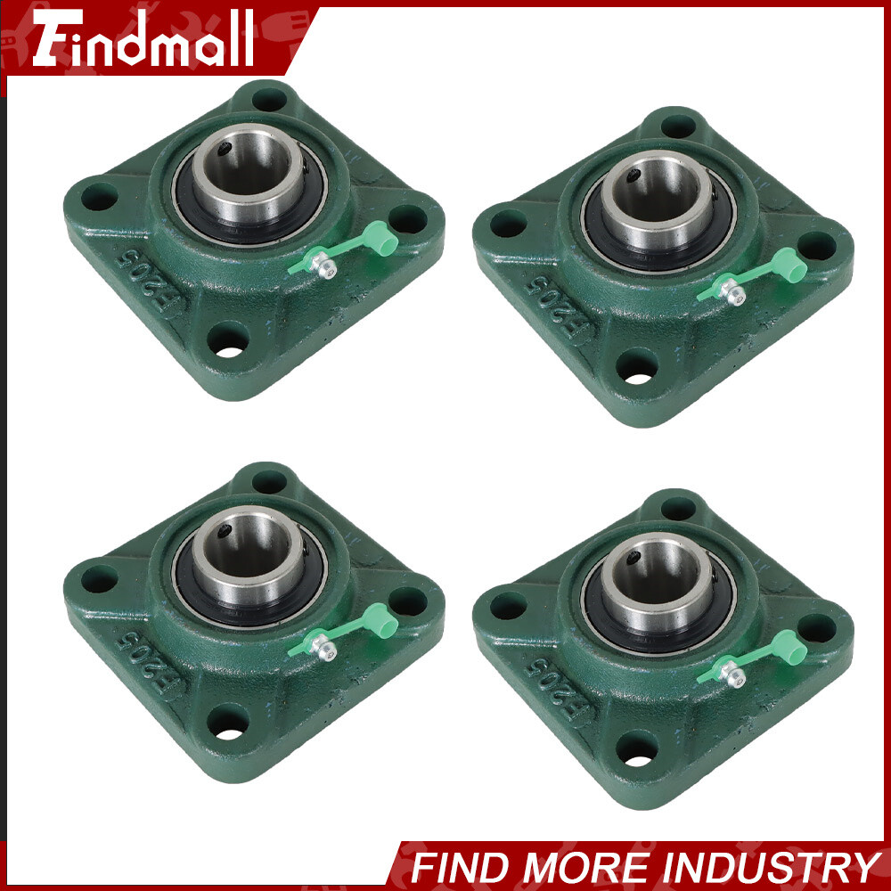 4 PCS UCF205-16 Solid Base Pillow Block Flange Bearing 1″ Bore 4 Bolt