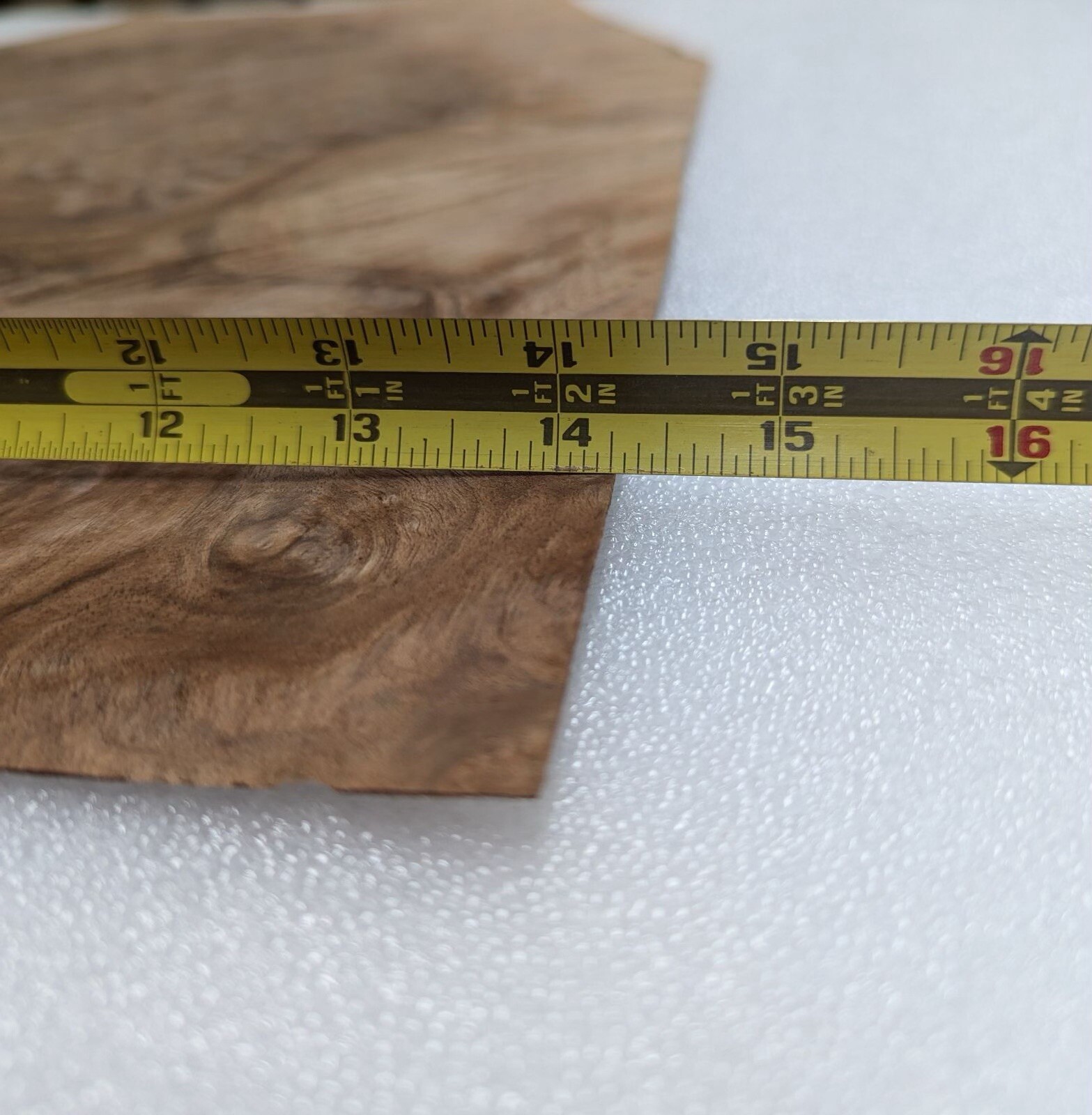Walnut Burl Wood Veneer, 14.25” W x 18.25 “ L , Raw No Backing, 1/42” Thick