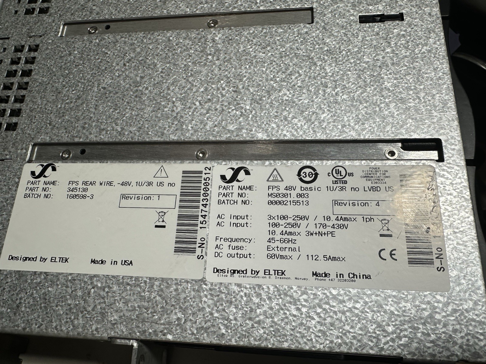 Flatpack S FPS 48V Basic 1U/3R No LVBD+ Controller+(2) 48/1000 HE