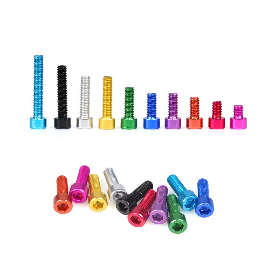 M3 M4 M5 M6 Aluminum Allen Bolt DIY Socket Cap Screws Hex Head Anodised Bolts