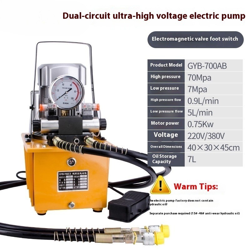 Electric Hydraulic Pump Dual Circuit Solenoid Valve with Pedal