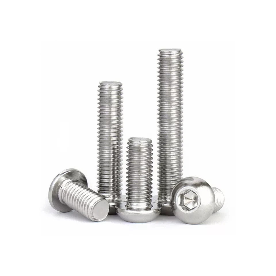 M6X10,12,13,15,40,45mm Button Head Socket Cap Screw Allen Hex Drive Stainless