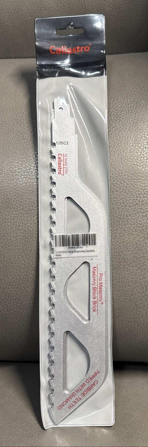2 Pack Caliastro 12-Inch Cutting Reciprocating Saw Blade for Brick, Masonry NEW
