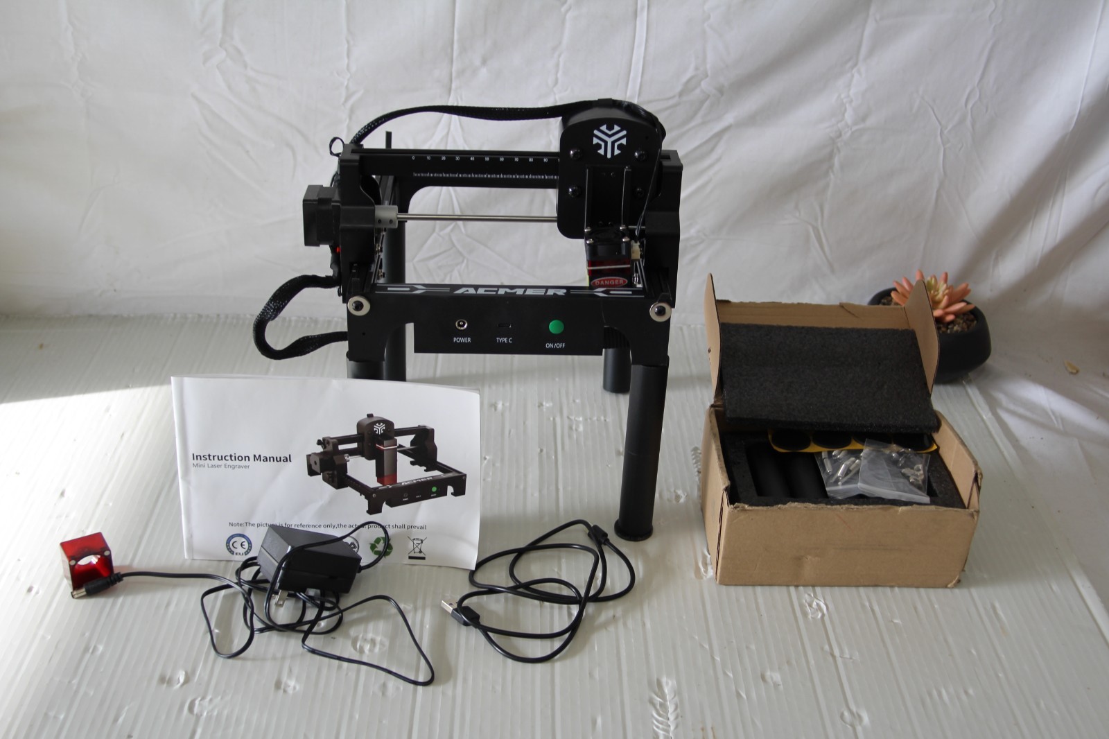 ACMER S1 6W Mini Laser Engraver – 130×130mm DIY Cutter Machine