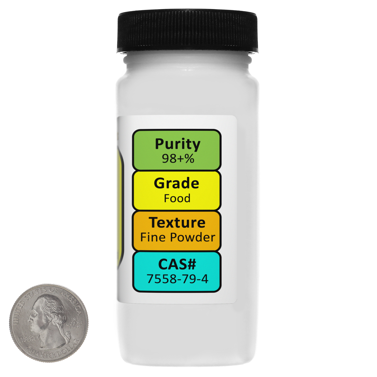 Disodium Phosphate [Na2HPO4] 98+% Food Grade Powder 4 Oz in a Bottle USA