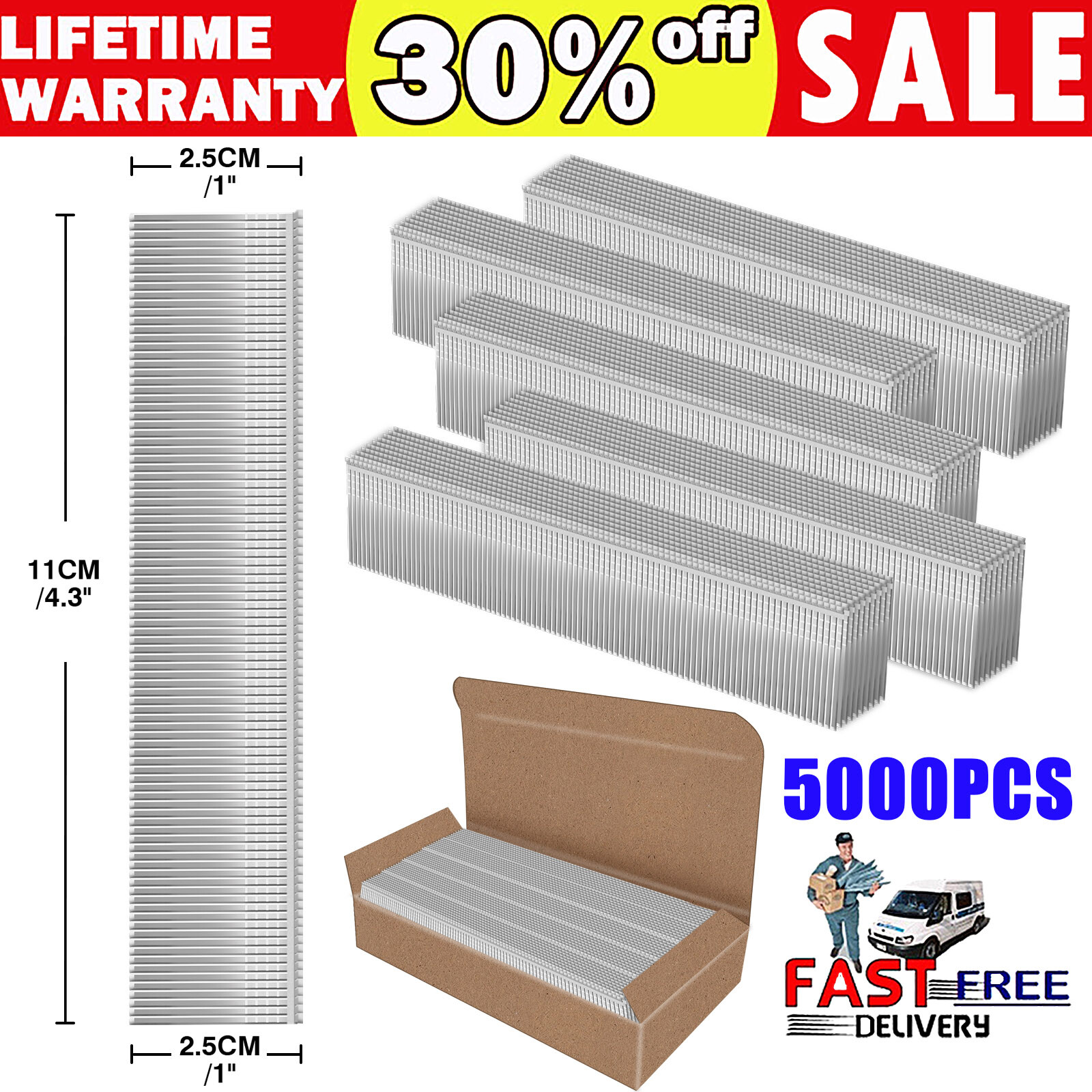 18 Gage (Ga) T-Nails Hardwood Flooring 1″ T-Floor Fasteners/Cleats – 5000 count