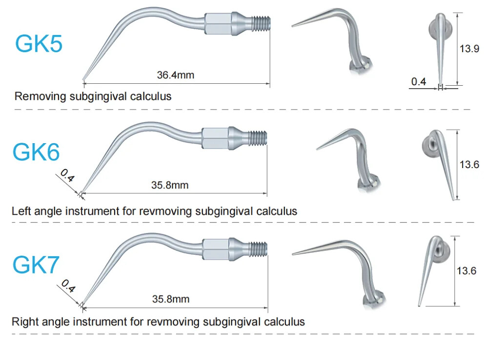1pc Dental Ultrasonic Scaler Scaling Tips for KAVO SonicFlex GK1 GK2 GK4 GK6 hgy
