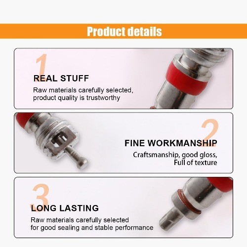 100PCS Premium Tyre Valve Cores, Nickel Plated Valve Stem Core Part Replacement,