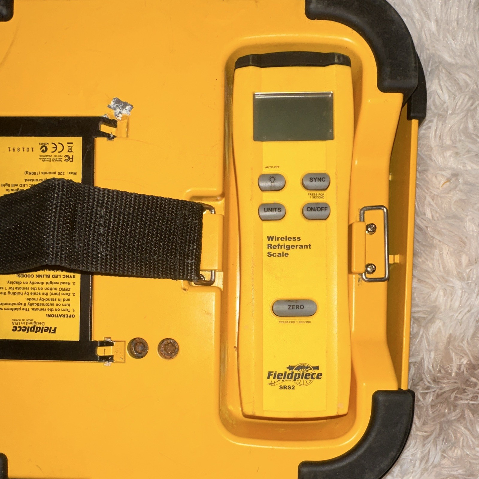 Fieldpiece SRS2 Wireless Digital Refrigerant Scale 220 lb w/ Case – See Descr.