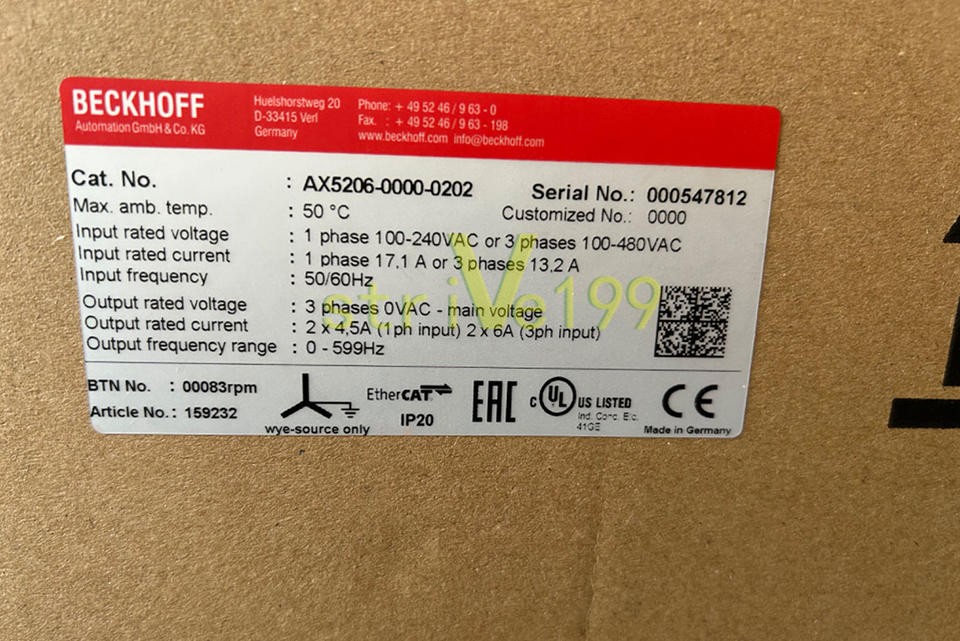 1PC NEW BECKHOFF Servo Drive AX5206-0000-0202