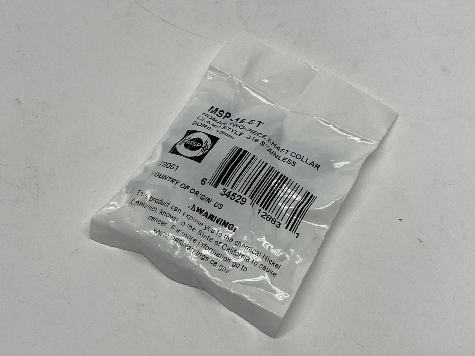 Ruland MSP-15-ST 15mm Two-Piece Shaft Collar 34mm OD 13mm Width