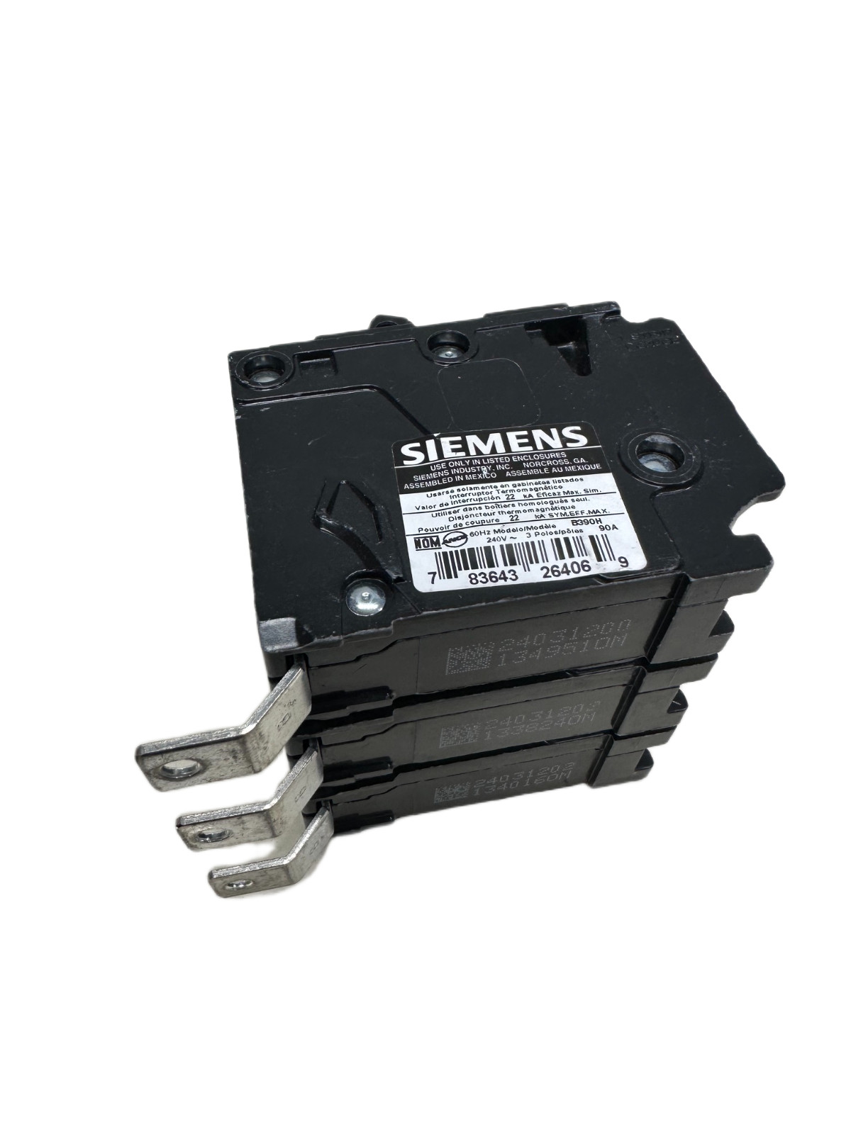 SIEMENS B390H 90A 240VAC 3POLE TYPE BLH CIRCUIT BREAKER 🔥 Fast Shipping 🔥