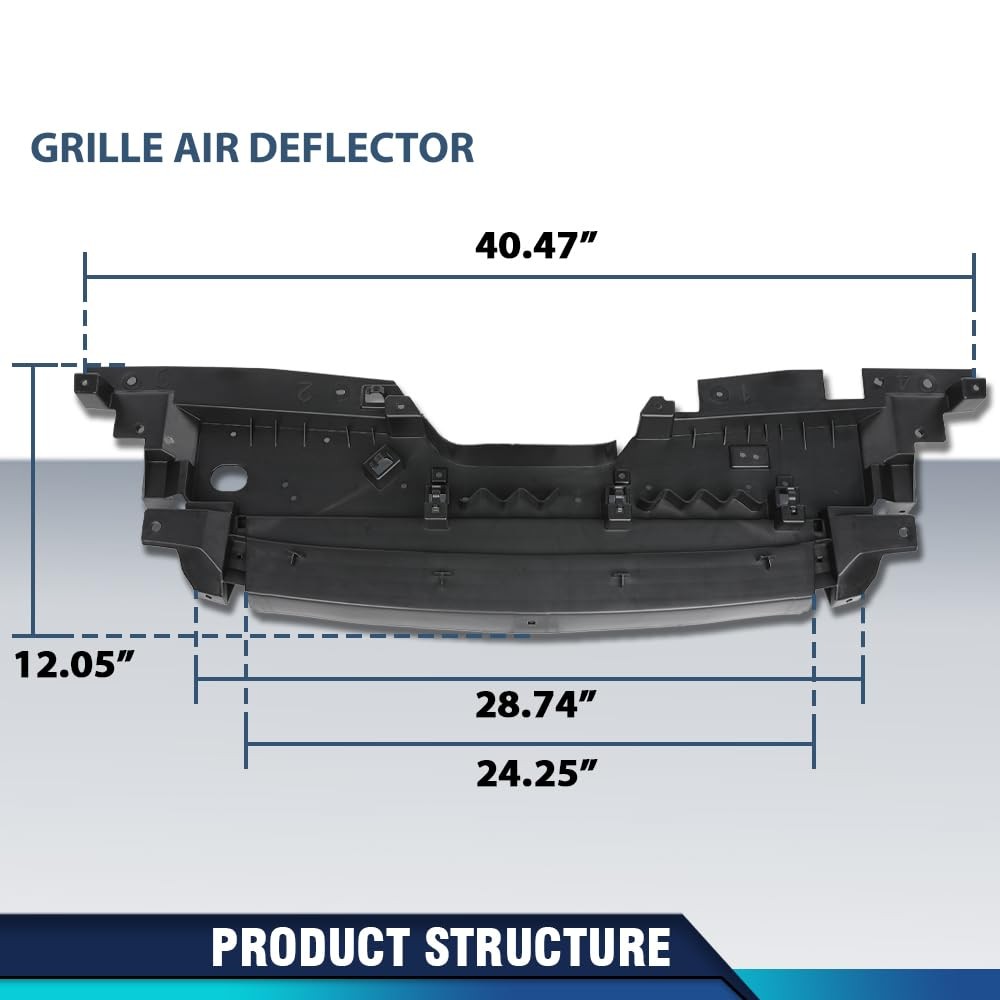 Upper Grille Air Deflector Jeep Cherokee 2019-2021 68437115AA CH1218119 Black