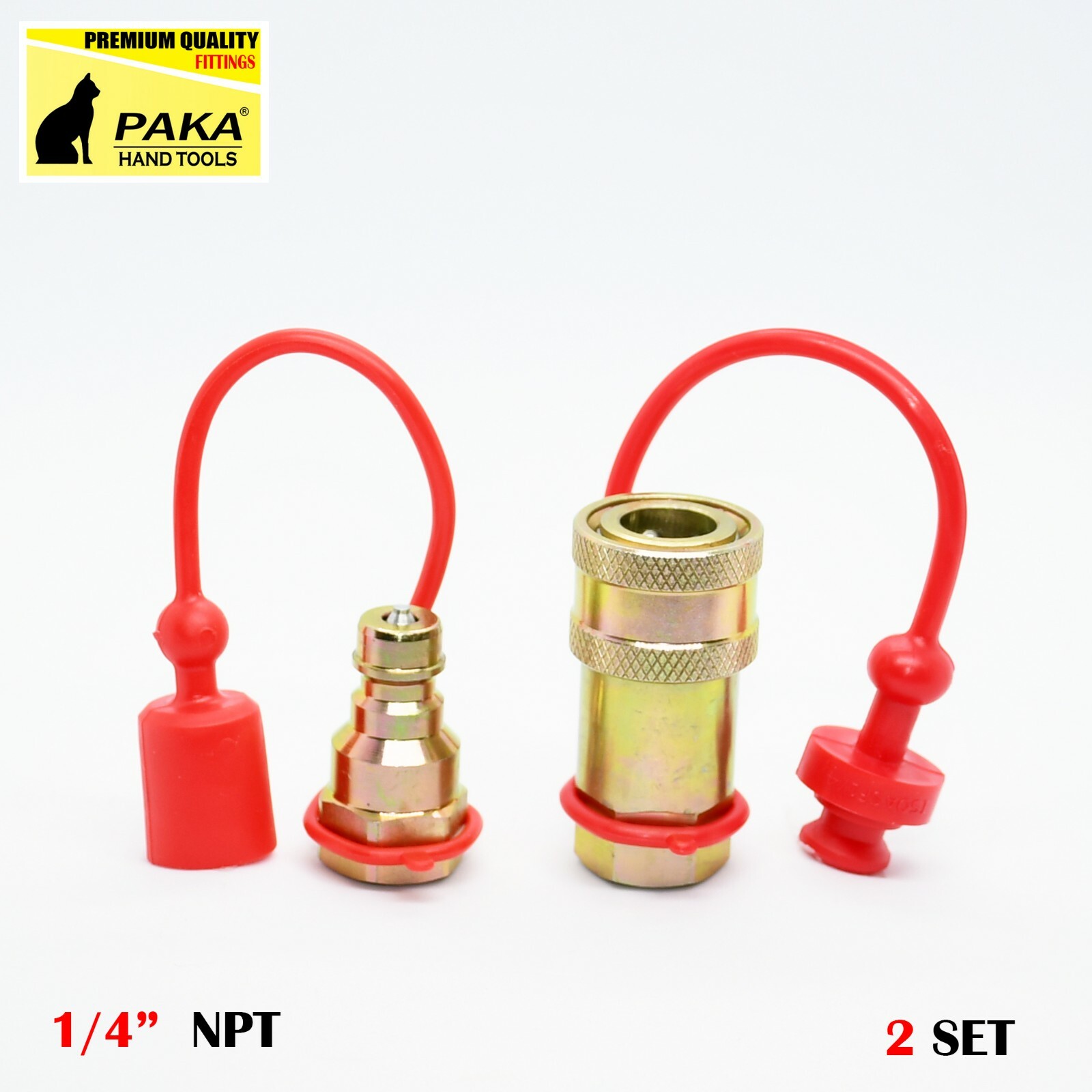 1/4″ NPT ISO 7241-B Quick Disconnect Hydraulic Coupling / Coupler Set (2 SET)