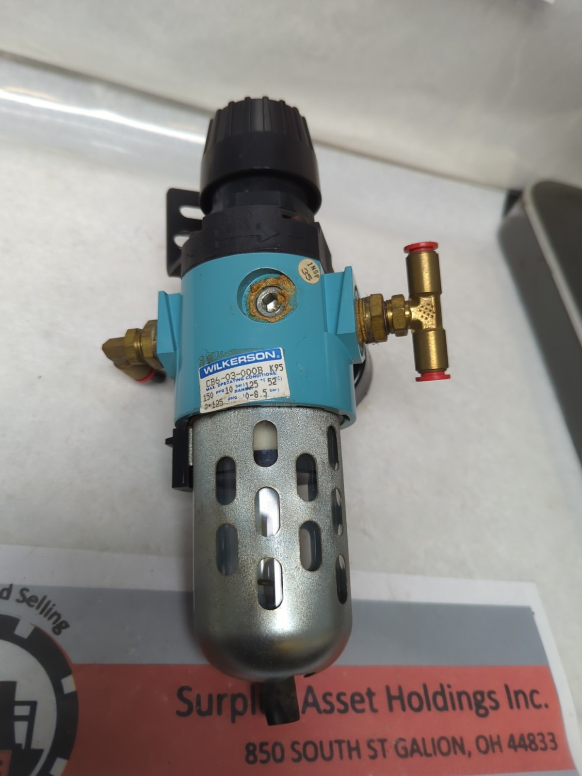 WILKERSON,CB6-03-00B K95,AIR FILTER REGULATOR PRE-OWNED