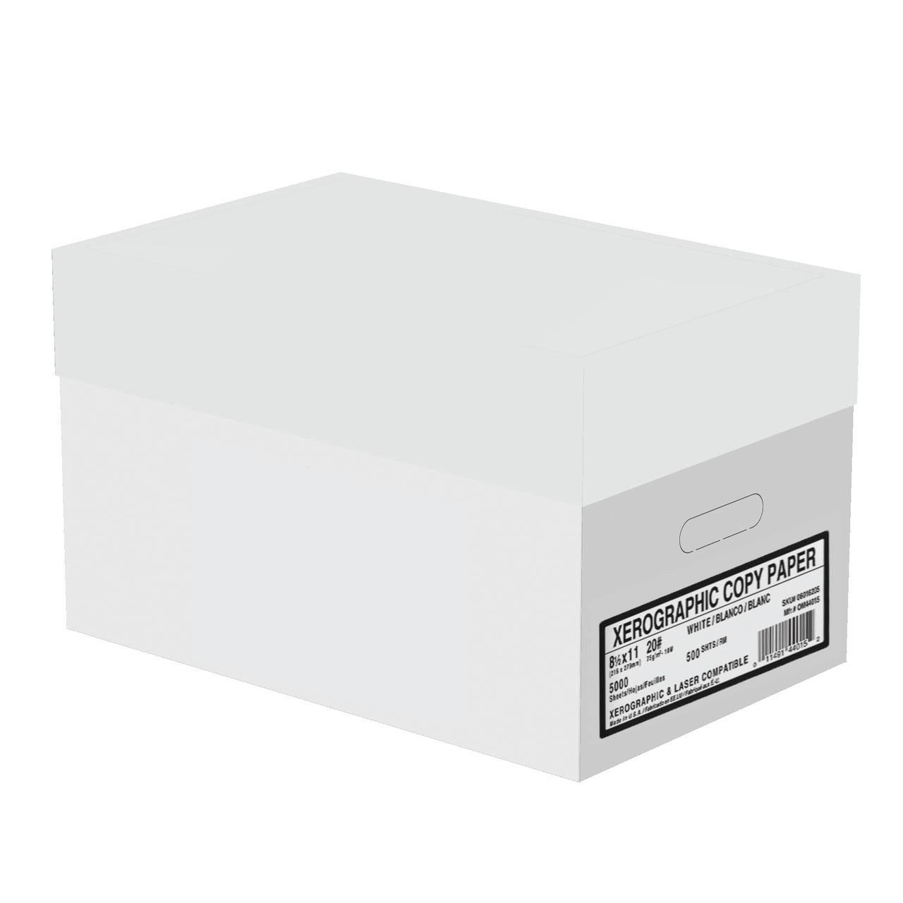 Xerographic Copy Paper 8.5″ x 11″ 92 Bright White 20 lb 10 Ream Case 5000 Sheets