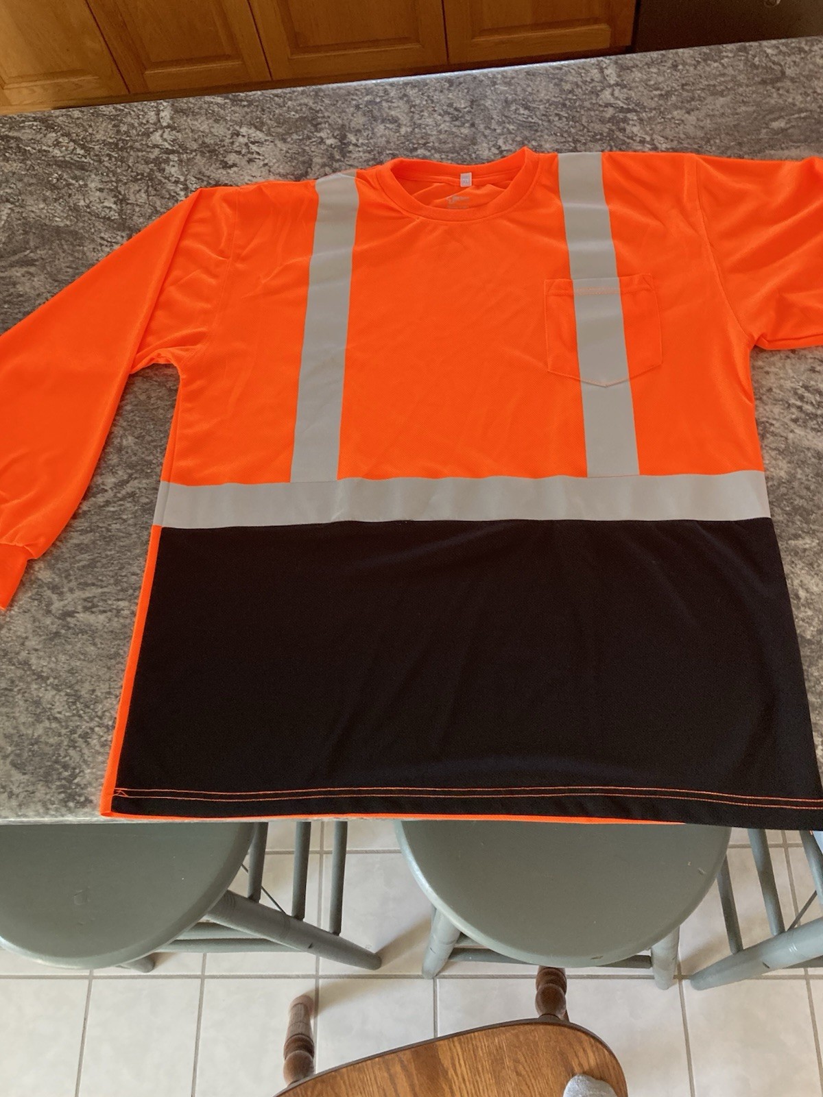 ORR Safety Orange Work Shirt XL Longsleeve Class 2 Type R ANSI/ISEA ORR TL2TOC2