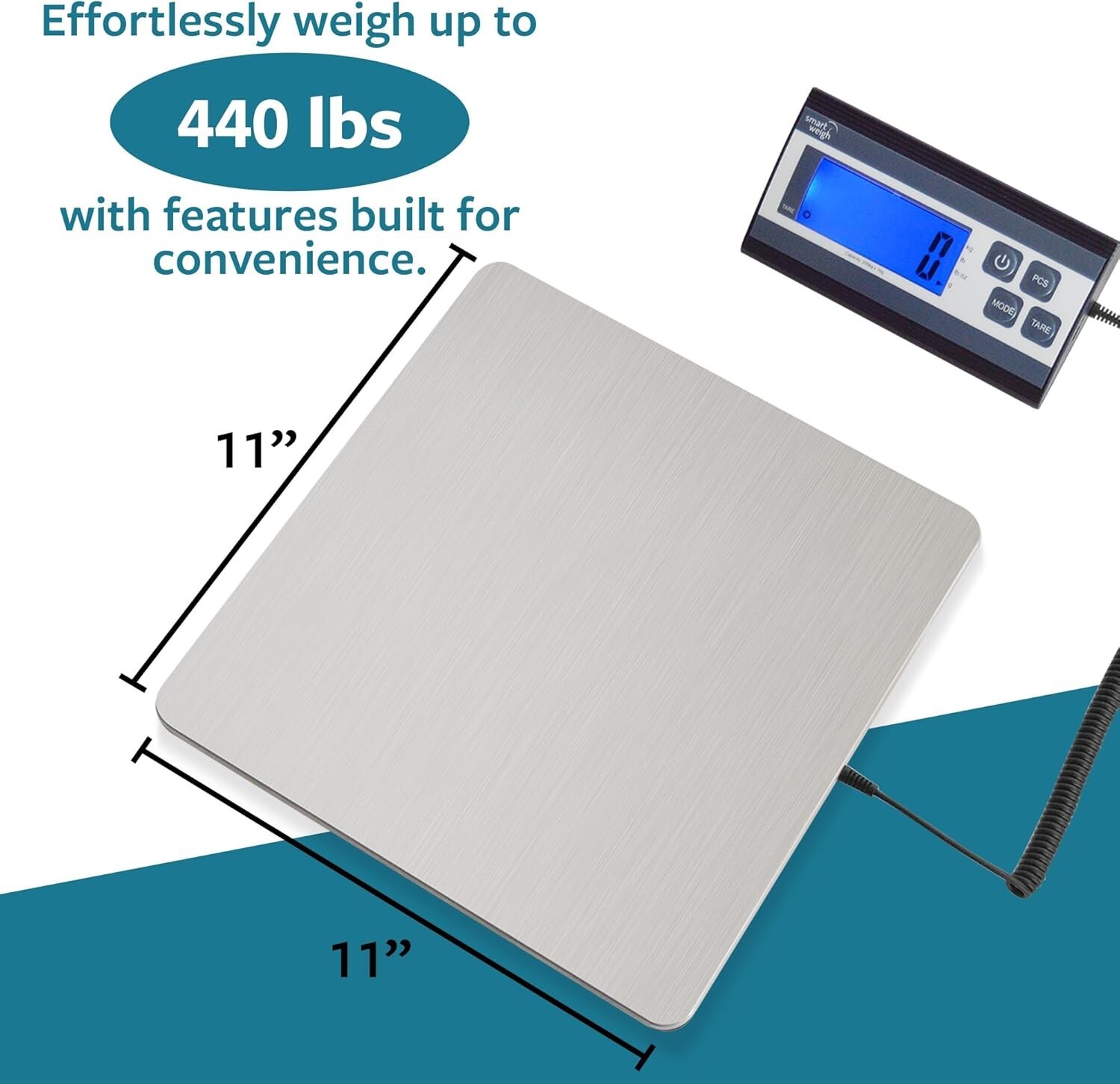 Smart Weigh 440lbs x 1 oz. Digital Heavy Duty Shipping and Postal Scale