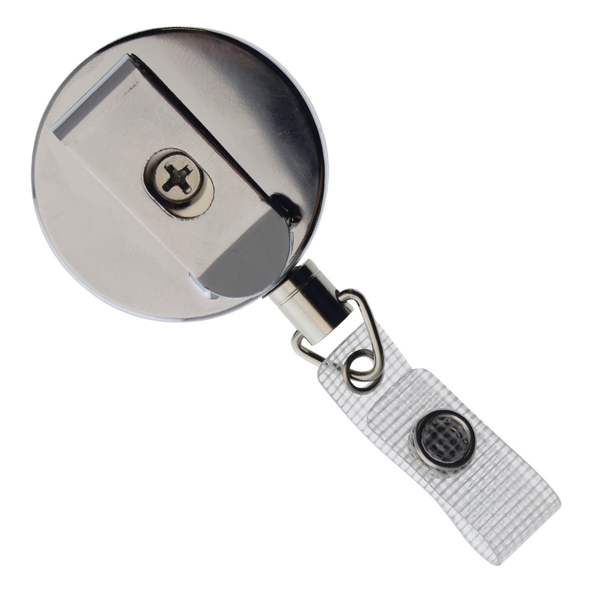 Heavy Duty Metal Retractable Badge Reel with Steel Cord Cable by Specialist ID