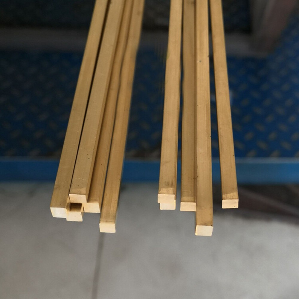 1Pcs Length 500mm Brass Square Bar Solid Rod Thin 1/1.5/2/3/4/5/5.5/6/7/8/9.5mm