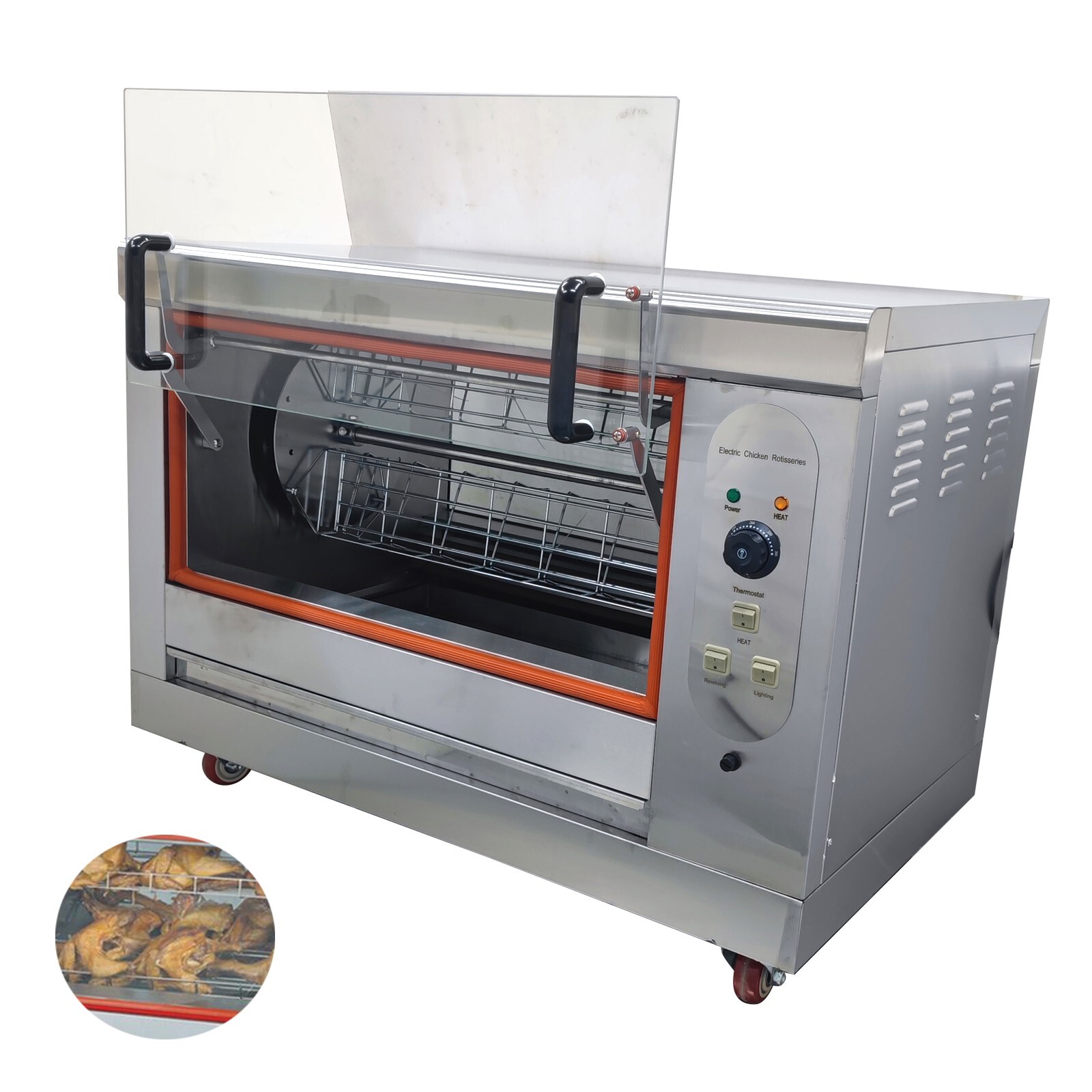 220V Table Type Electric Chicken Rotisserie Machine 122-572°F Temp. Range 8.16HP